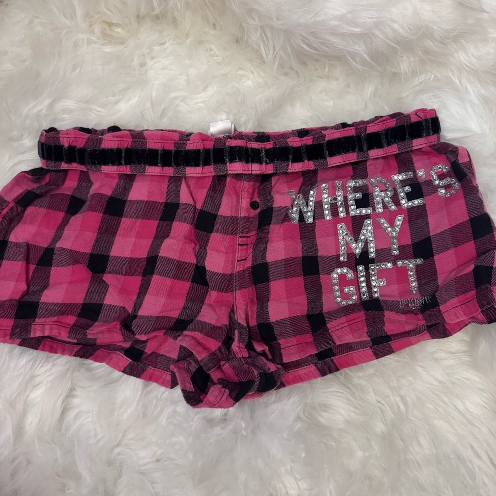 Vintage Rare VS PINK Rhinestone Boxer Shorts